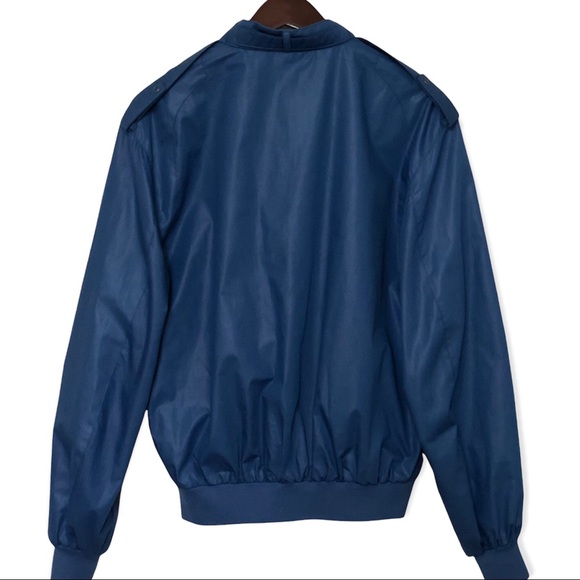 ◈SOLD◈ Vtg MEMBERS ONLY Navy Blue Racer Jacket - Mens Size 40 Windbreaker 1980s - Picture 2 of 10